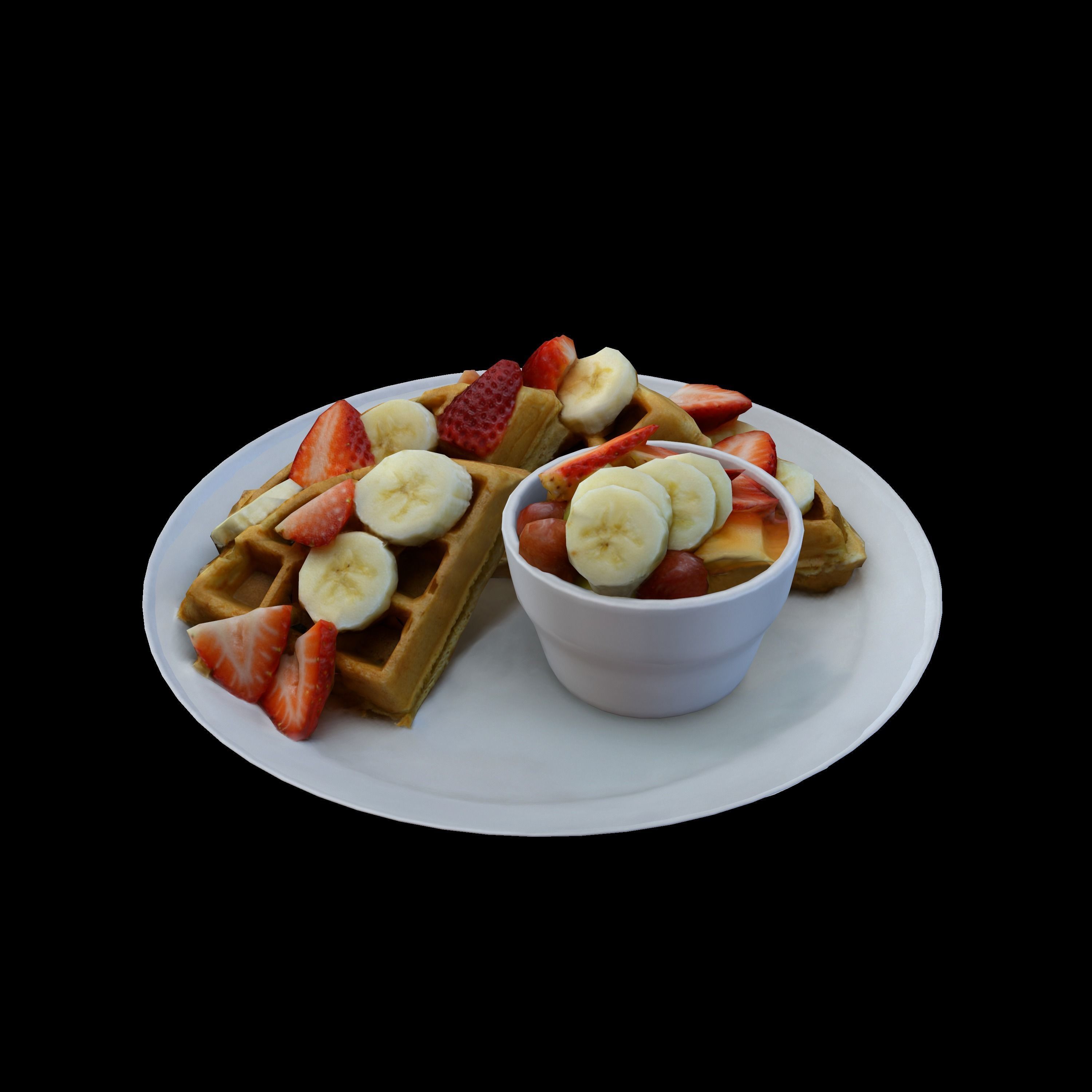 BELGIAN WAFFLE Low-poly 3D model_2