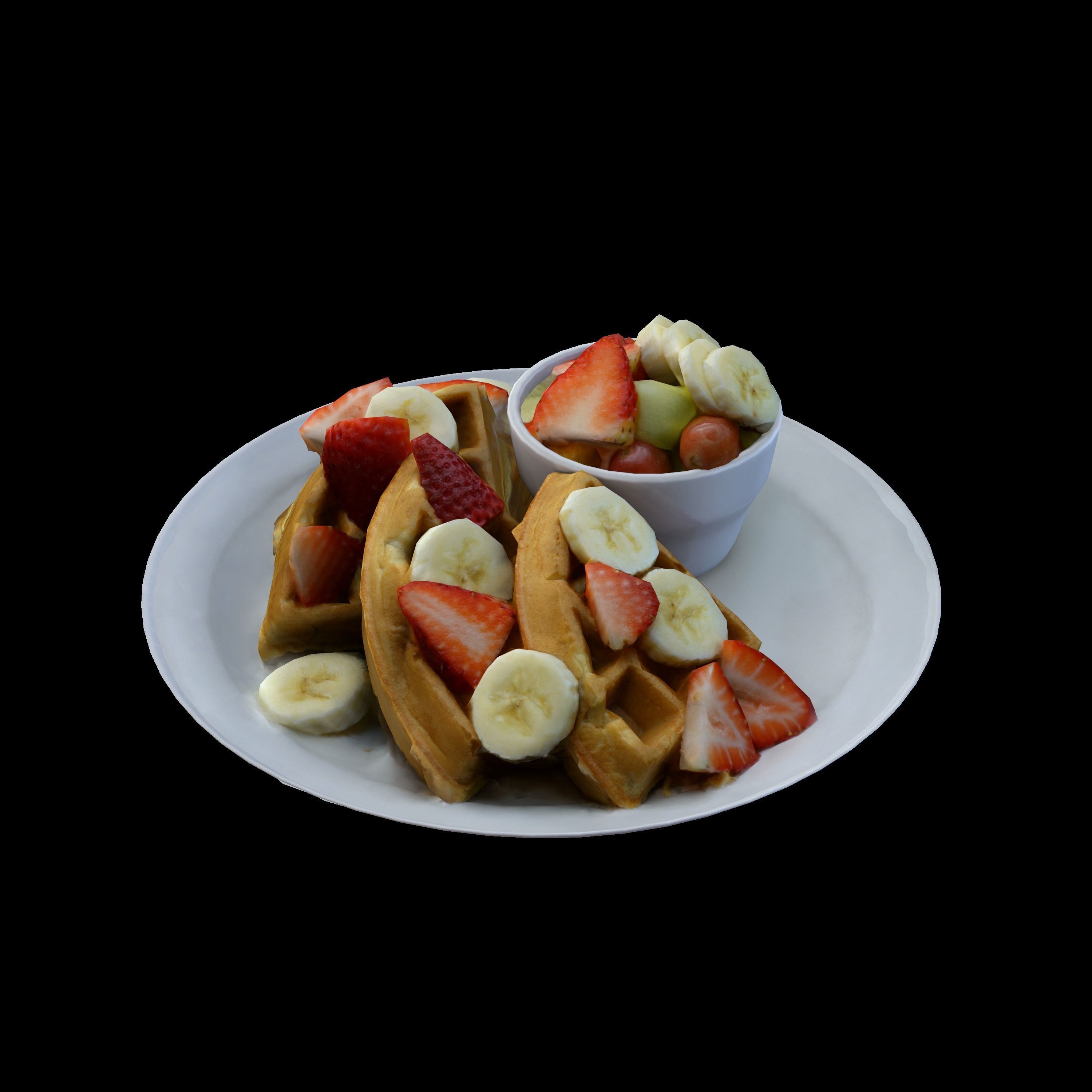 BELGIAN WAFFLE Low-poly 3D model_3
