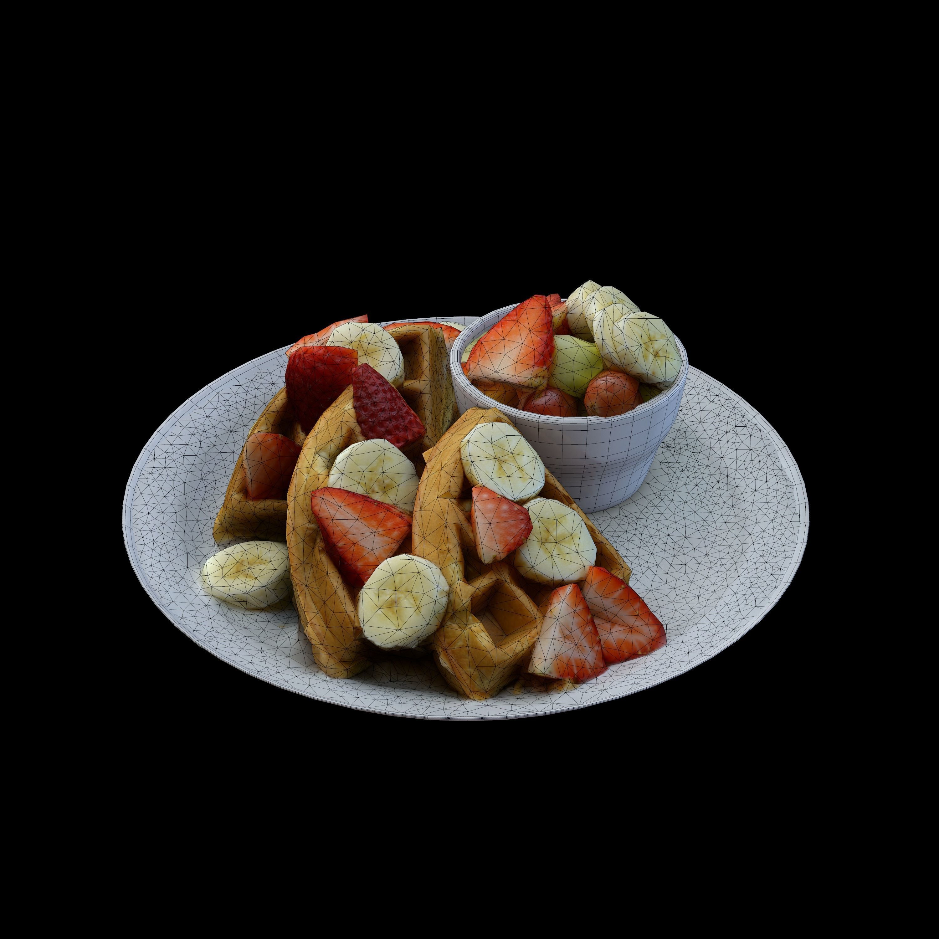 BELGIAN WAFFLE Low-poly 3D model_10