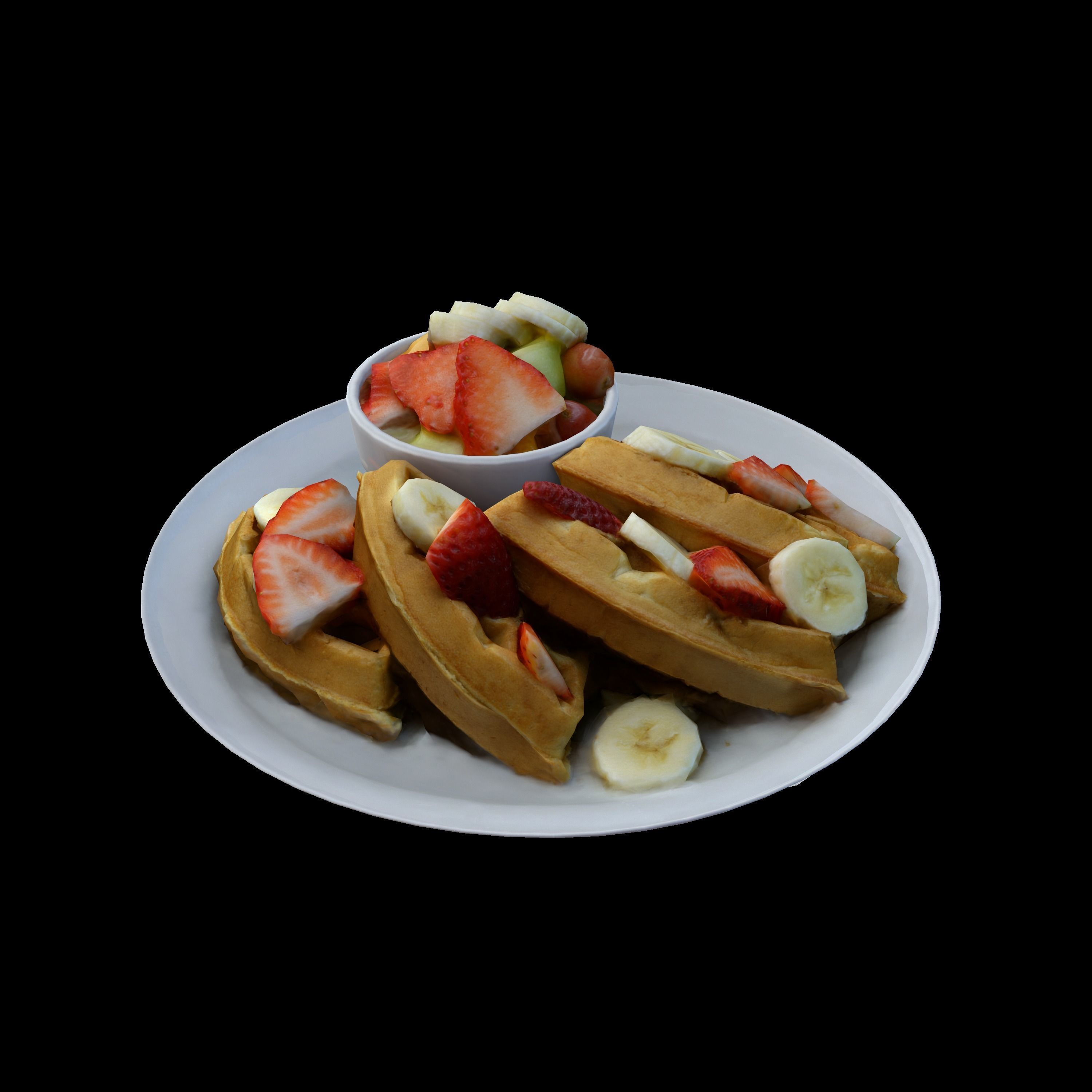 BELGIAN WAFFLE Low-poly 3D model_5