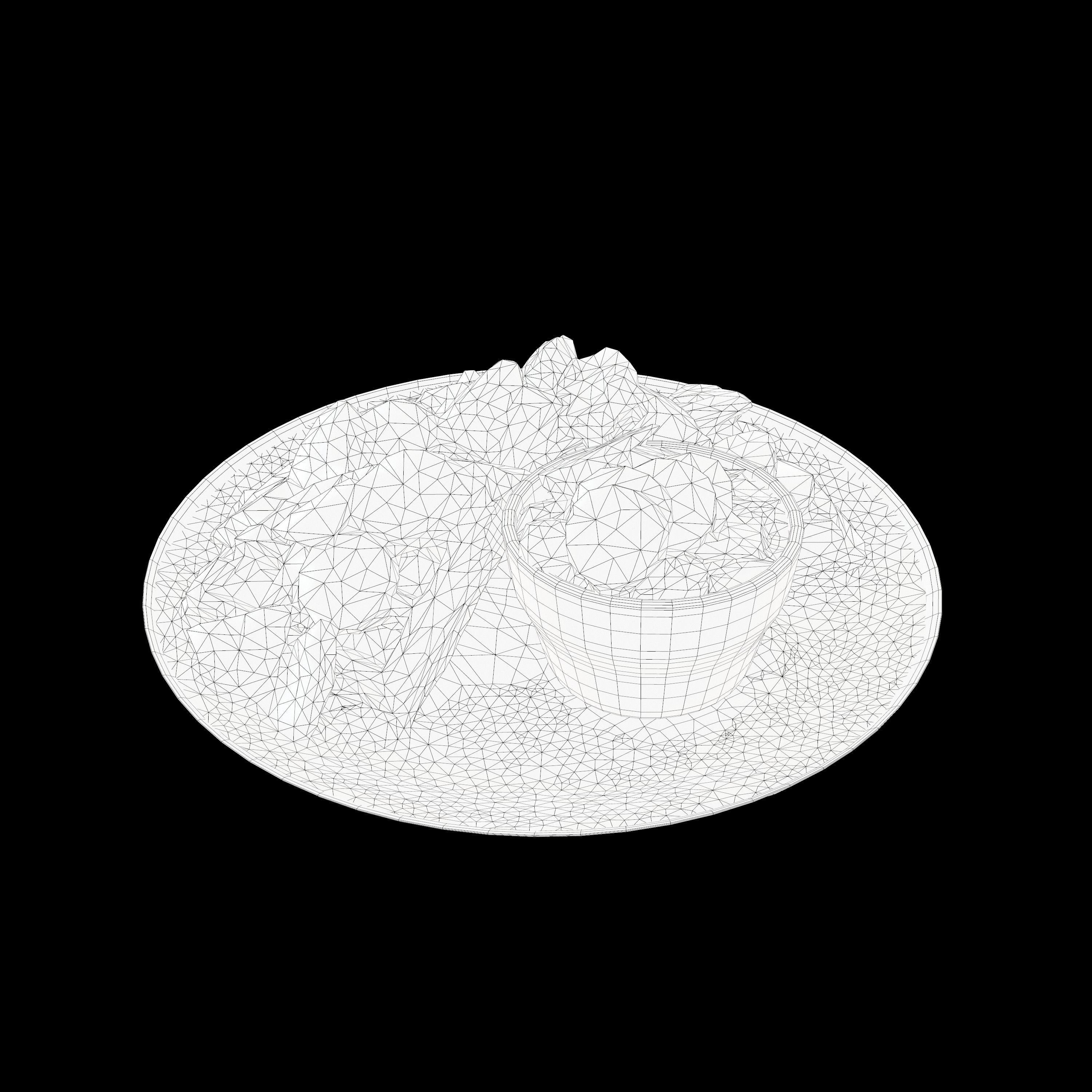 BELGIAN WAFFLE Low-poly 3D model_12