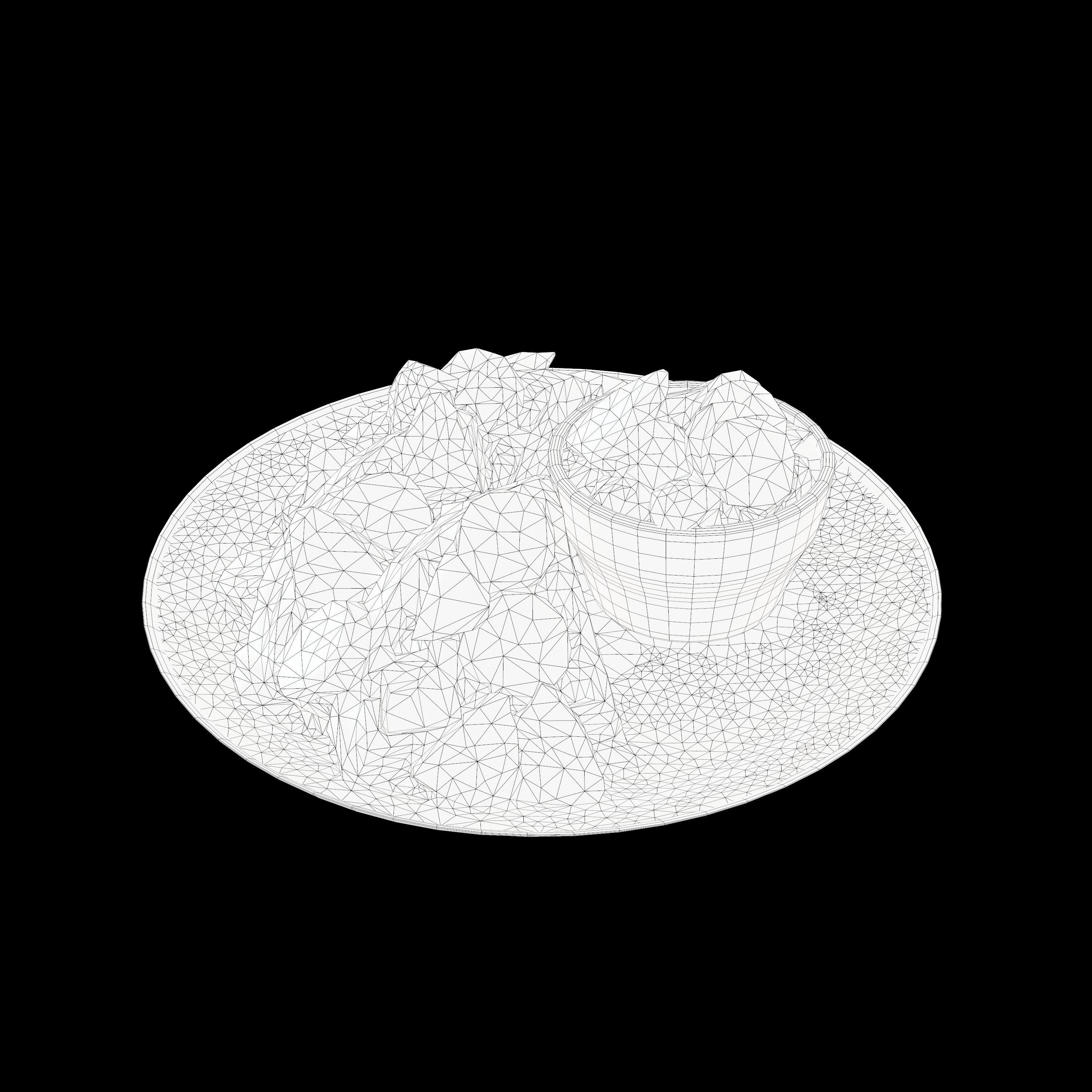 BELGIAN WAFFLE Low-poly 3D model_13