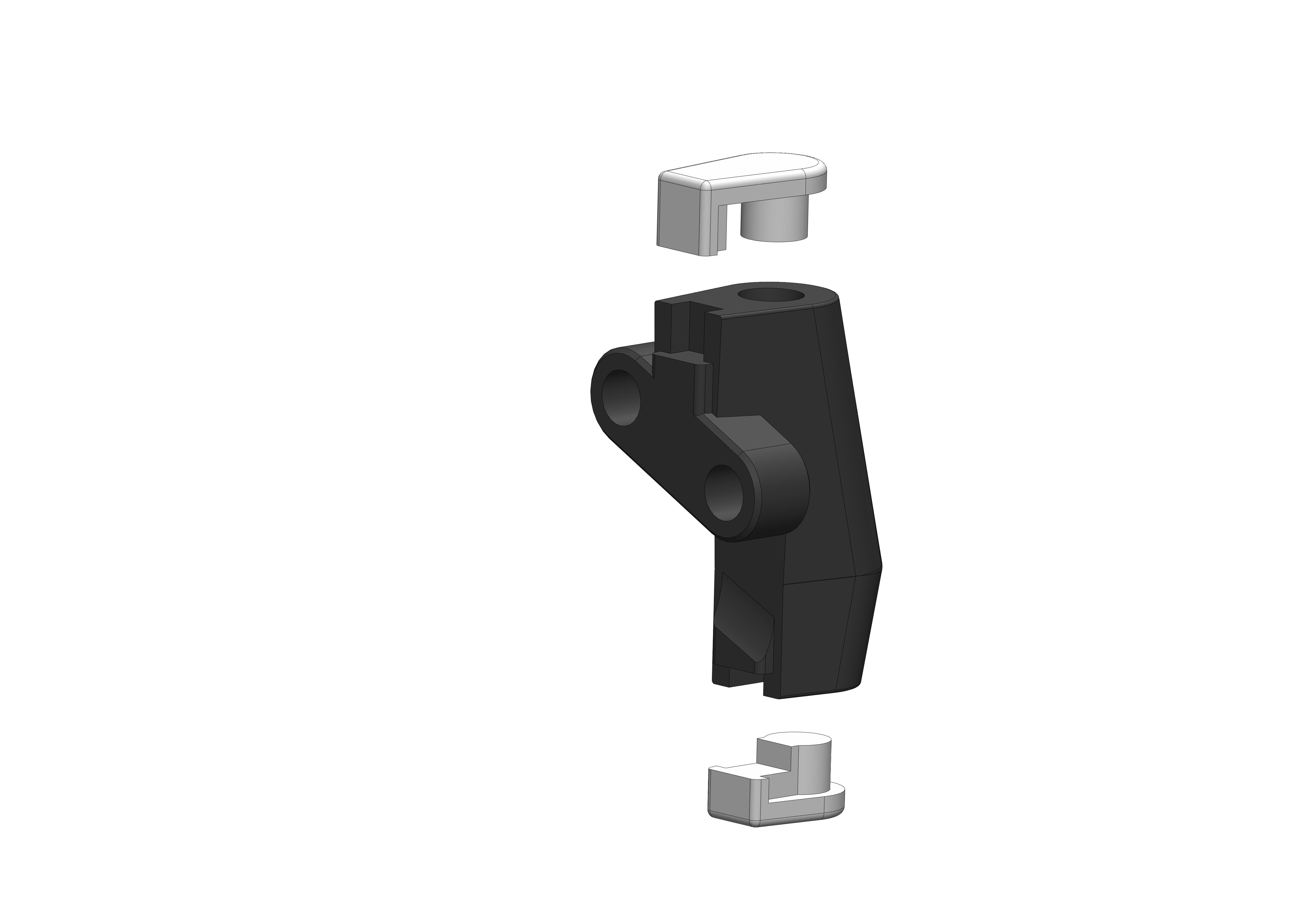 MG Ex-S Gundam Low-profile Booster Unit Joints  3D print model_5