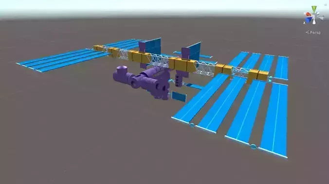 3D International Space Station ISS - Cartoon