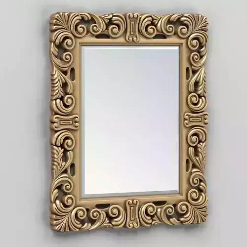 Rectangle mirror frame 007 3D model