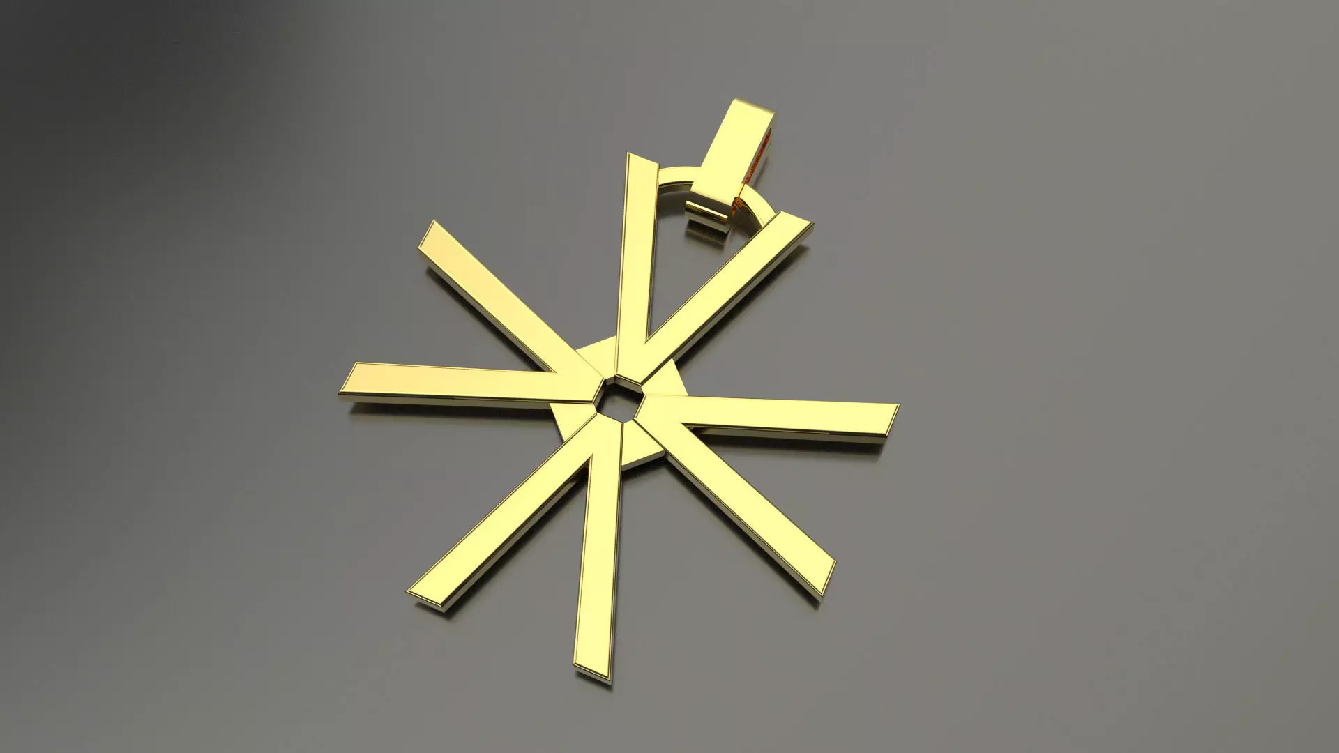 Pinwheel Letter V Necklace 3D print model_0
