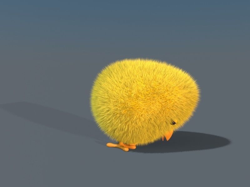 3D Chick - rigged 3D model_3