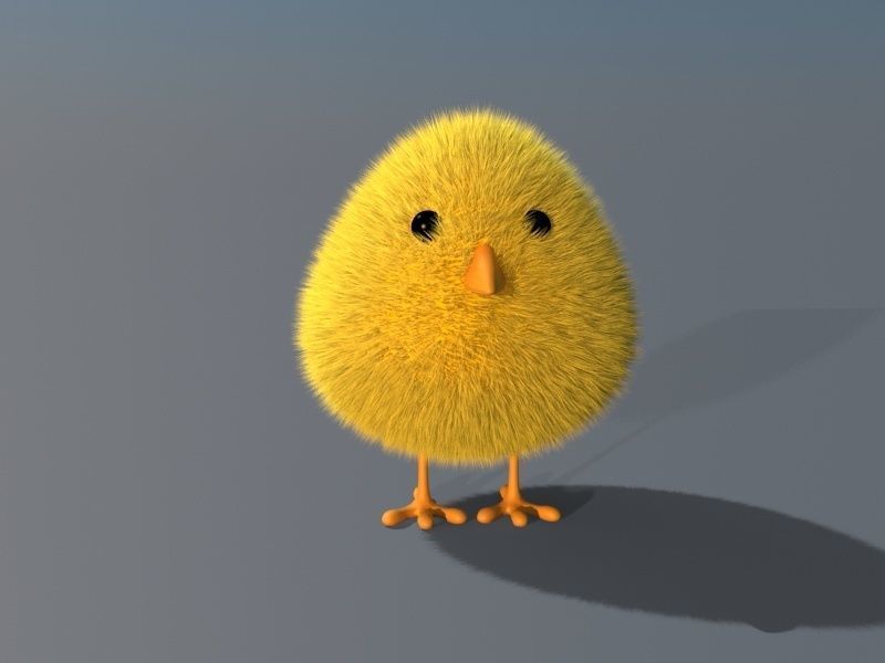 3D Chick - rigged 3D model_5