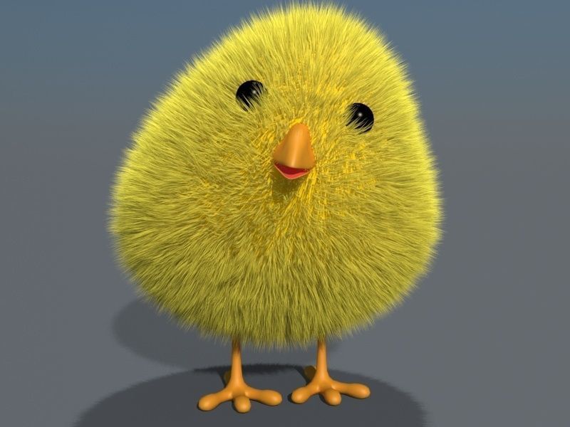 3D Chick - rigged 3D model_2