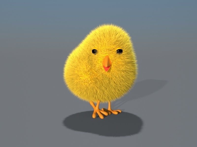 3D Chick - rigged 3D model_7