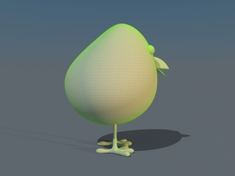 3D Chick - rigged 3D model_9