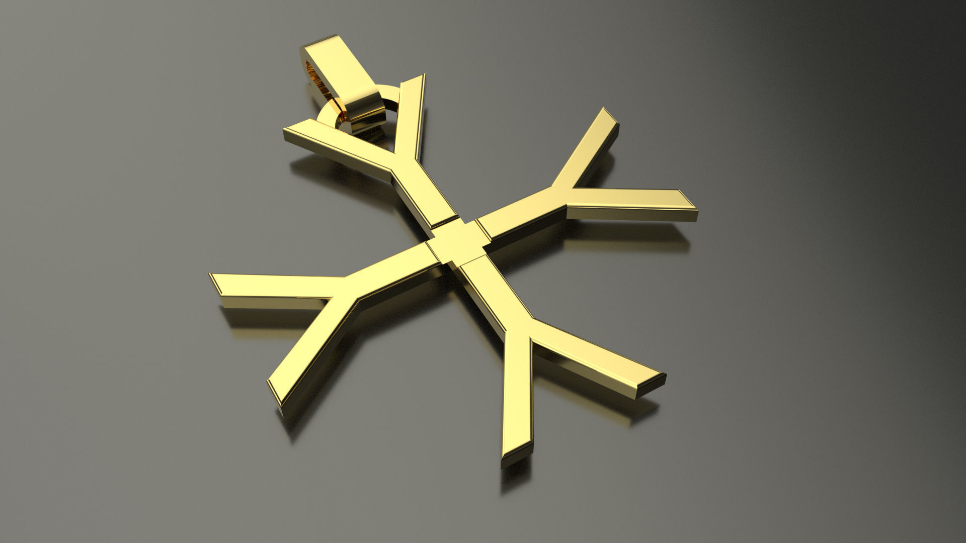 Pinwheel Letter Y Necklace 3D print model_1
