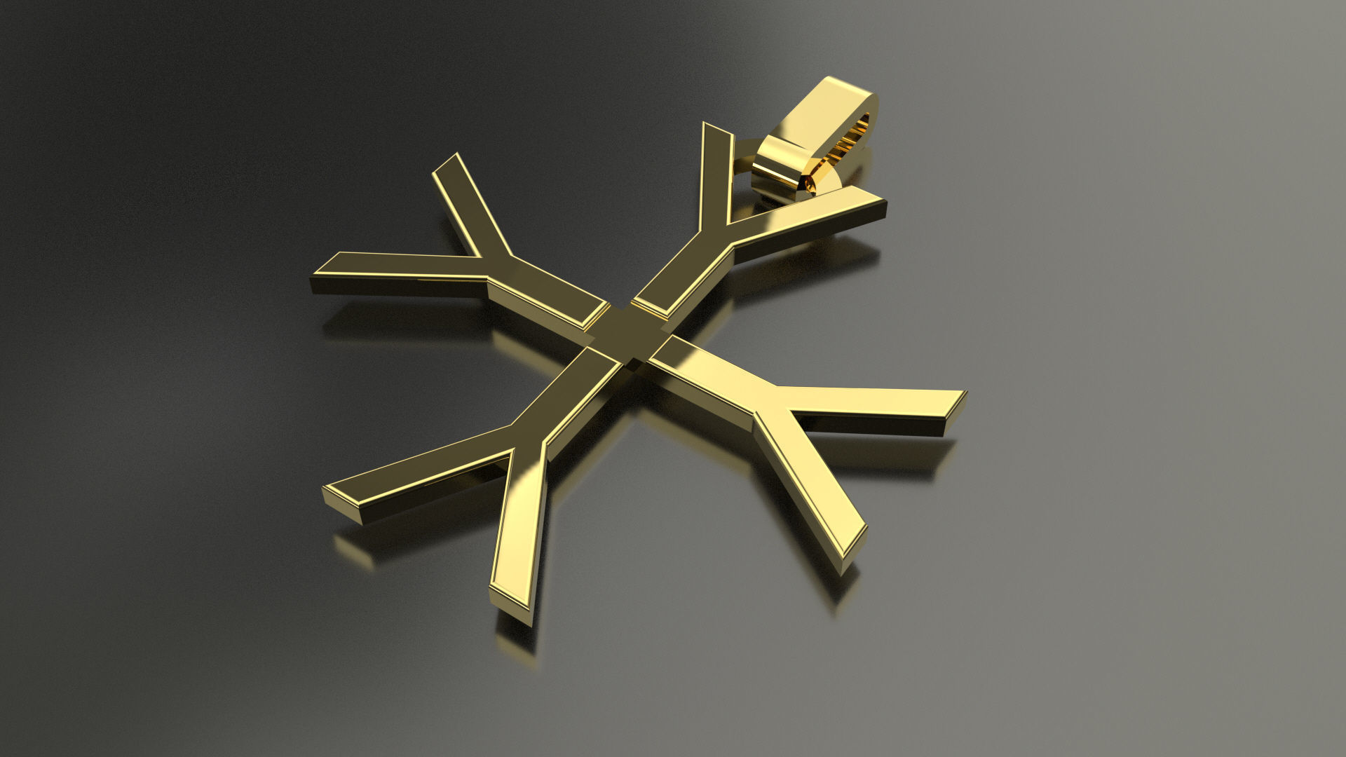Pinwheel Letter Y Necklace 3D print model_2