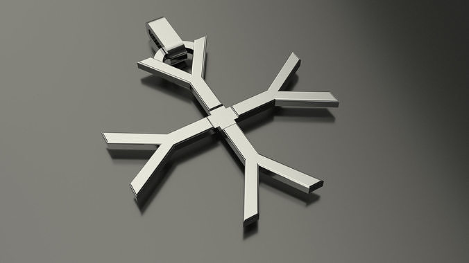 Pinwheel Letter Y Necklace 3D print model