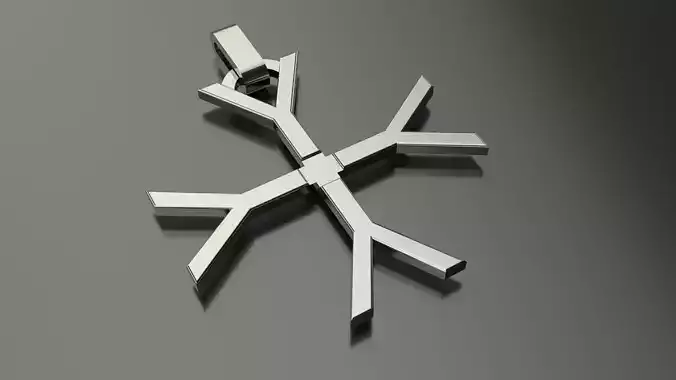 Pinwheel Letter Y Necklace 3D print model