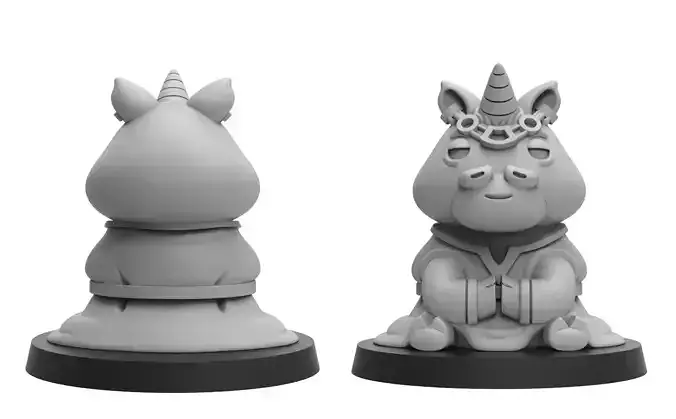 Heresylab - Chibi Unicorn  Cleric 3D print model