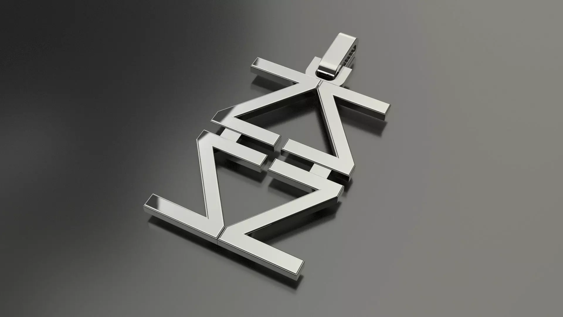 Pinwheel Letter Z Necklace 3D print model