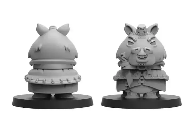 Heresylab - Chibi Unicorn Fighter 3D print model