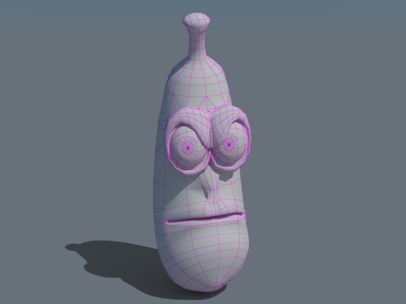 3D Cartoon - Evil Eggplant Low-poly 3D model_5