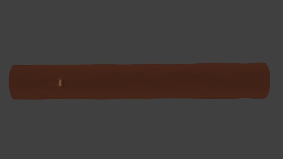 Log low poly wooden Low-poly 3D model_5