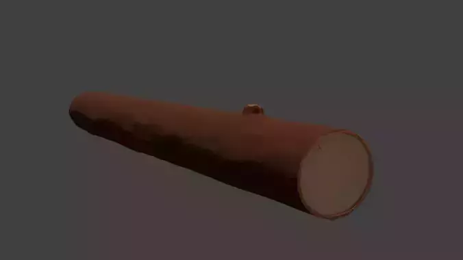 Log low poly wooden