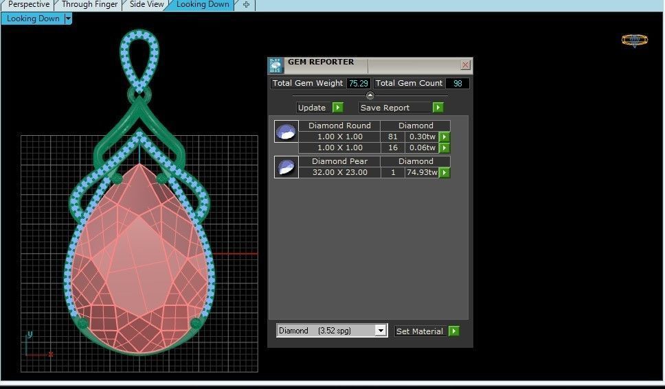 Pear pendant 1 3D print model_5