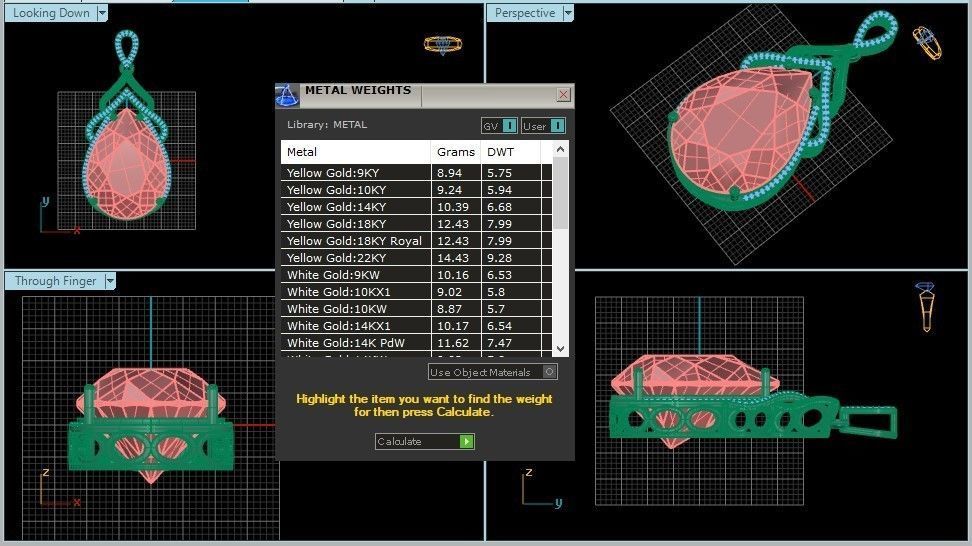 Pear pendant 1 3D print model_3