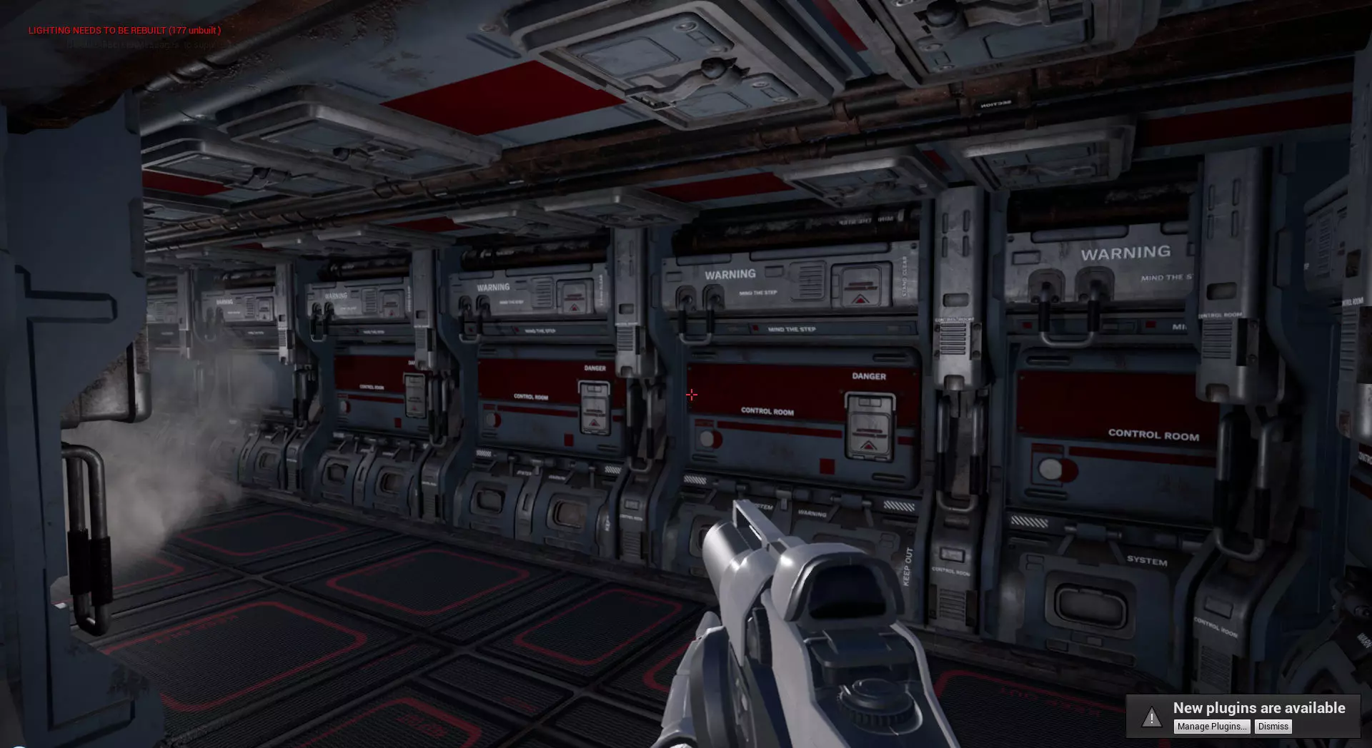 sci fi corridor Low-poly 3D model_0