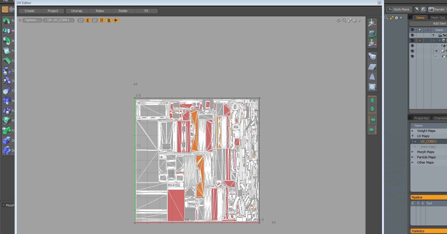 sci fi corridor Low-poly 3D model_9