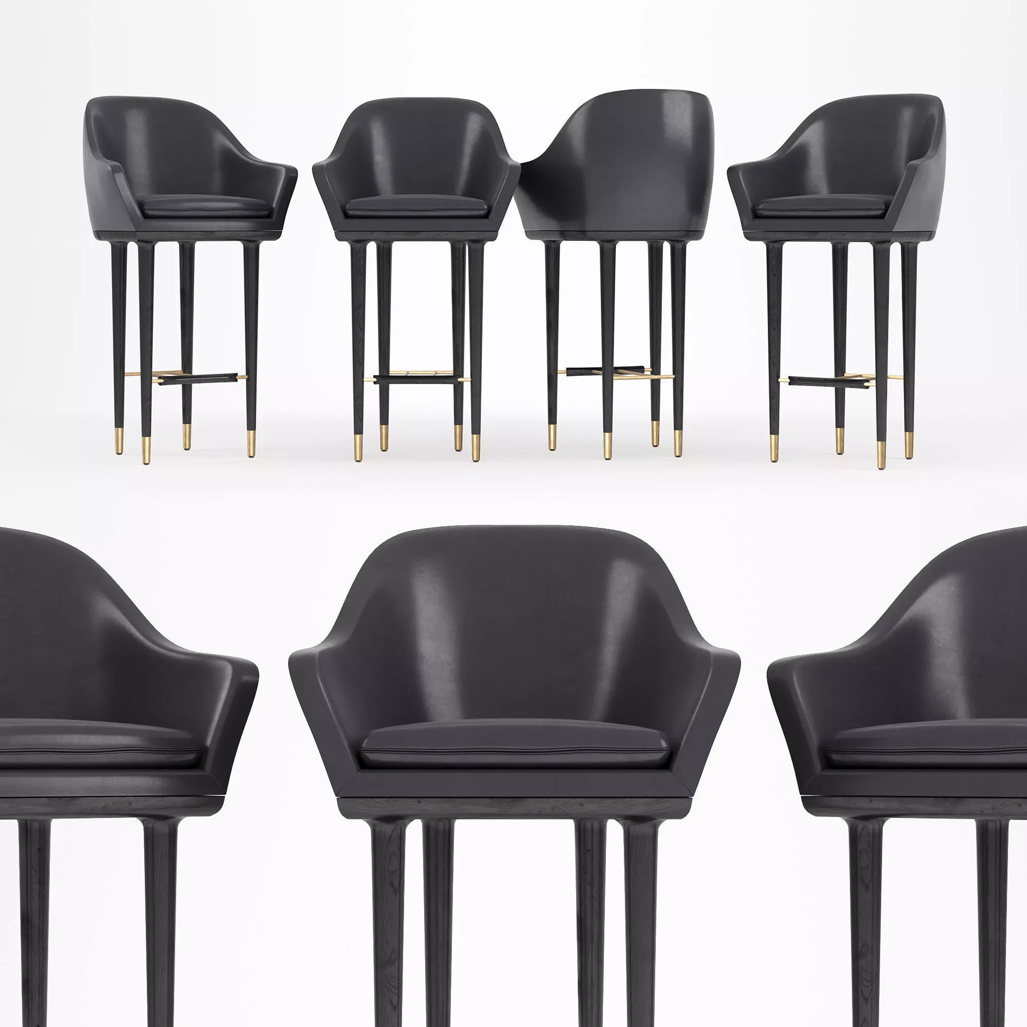 Stellar Works - Lunar Bar Chair 3D model_0