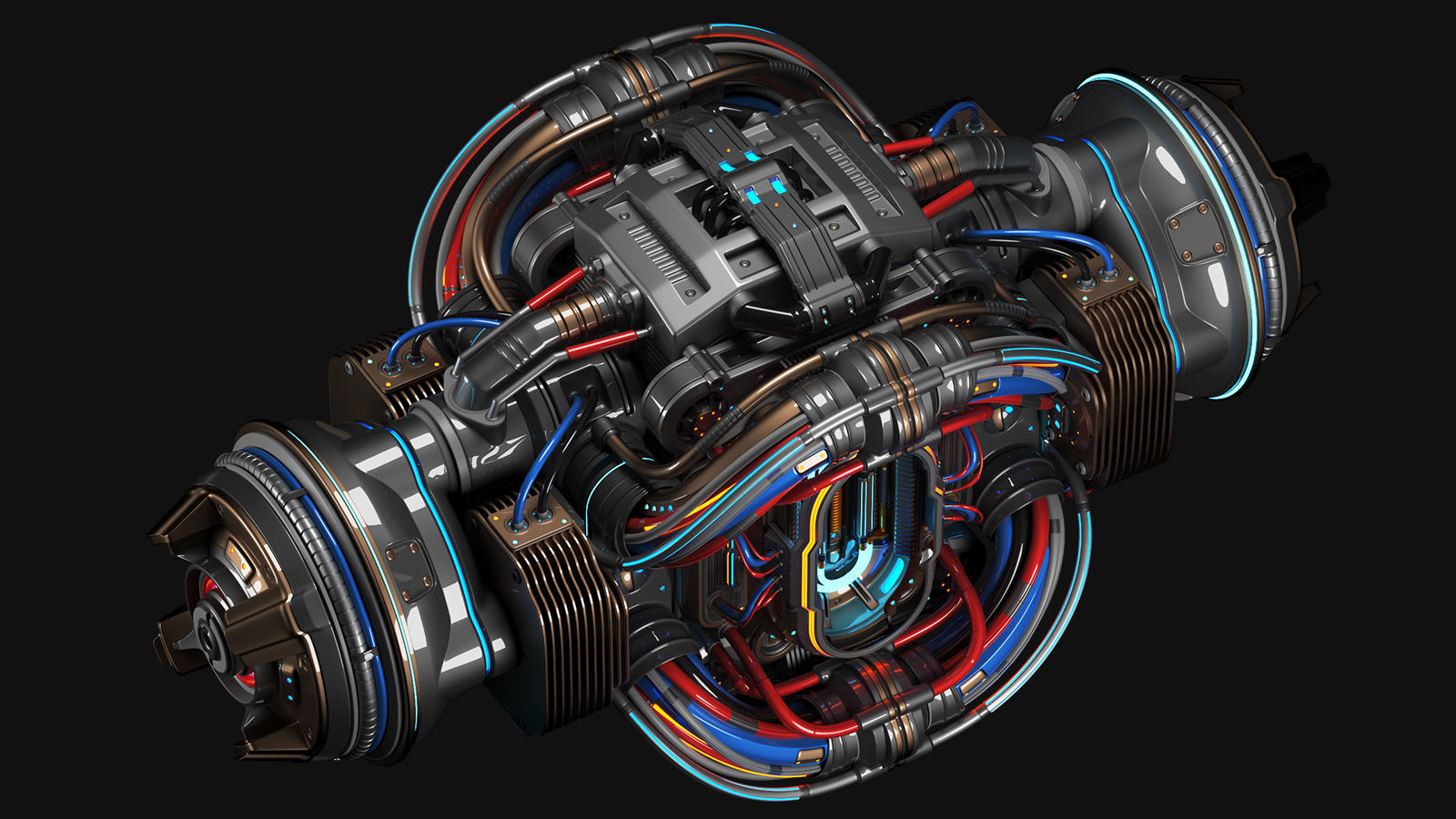 Sci Fi CORE C1 KITBASH ELEMENT 3D model_6