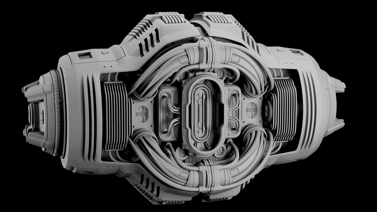 Sci Fi CORE C1 KITBASH ELEMENT 3D model_13