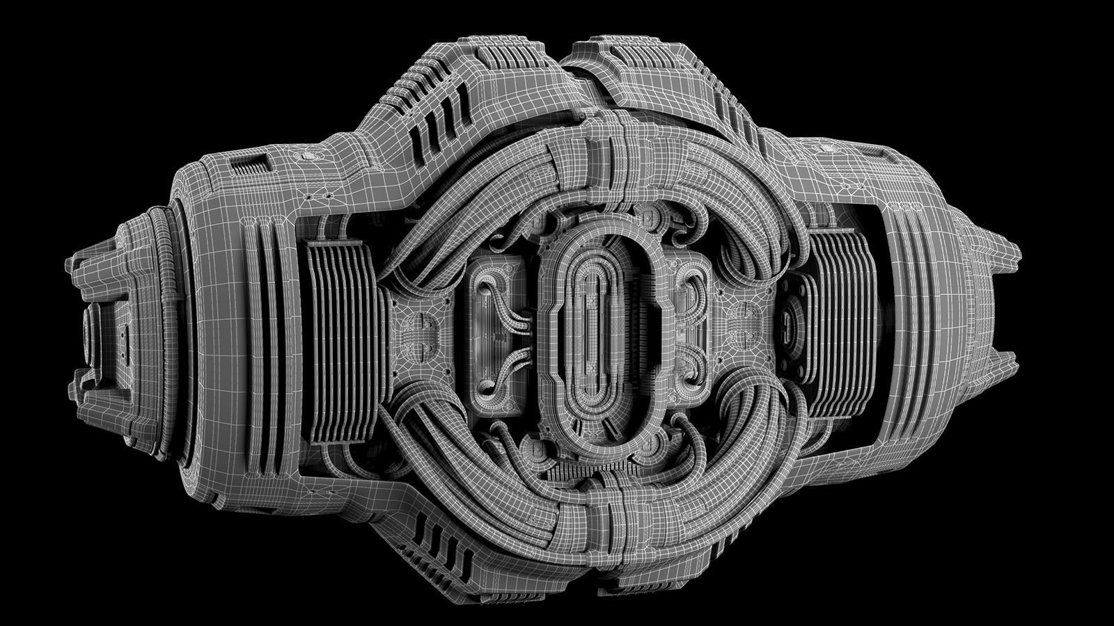 Sci Fi CORE C1 KITBASH ELEMENT 3D model_14