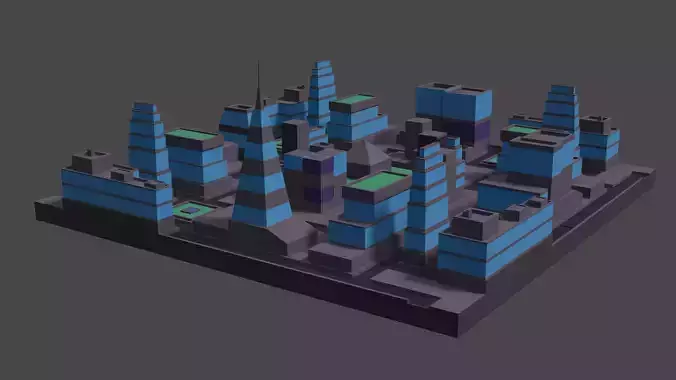 City center low poly