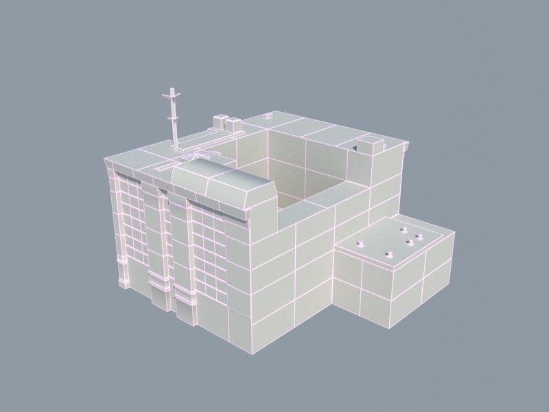 High-rise building 3D model Low-poly 3D model_6