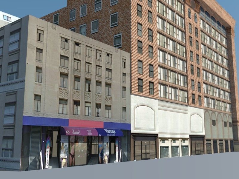 High-rise building 3D model Low-poly 3D model_1