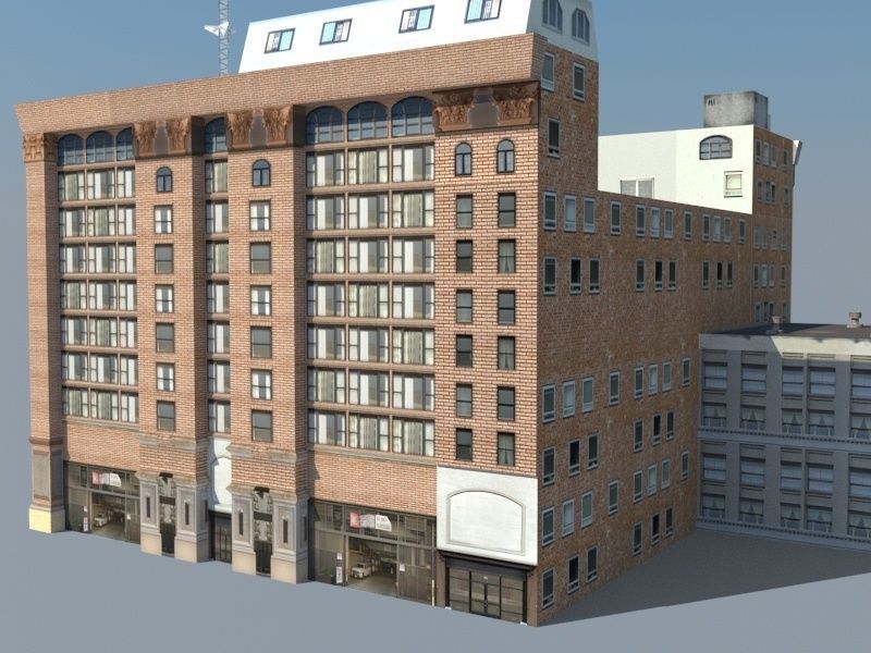 High-rise building 3D model Low-poly 3D model_4