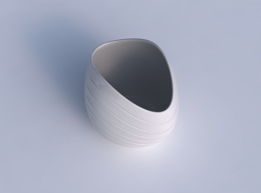 Bowl compressed 3 with smooth horizontal dents 2 3D print model_1