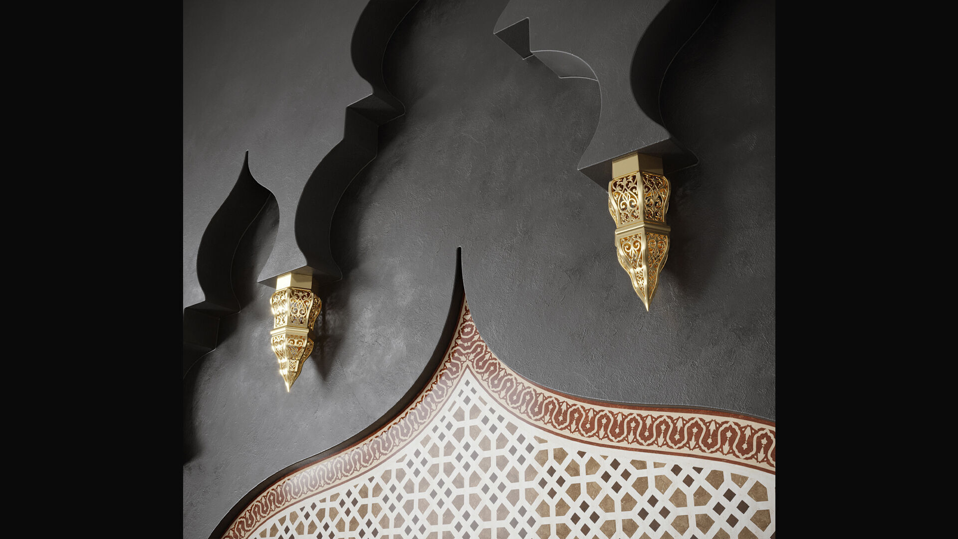 Arabic Fireplace 3D model_2