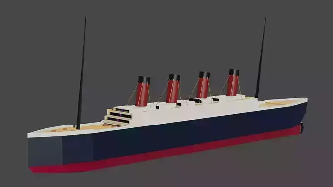 Ship in low poly