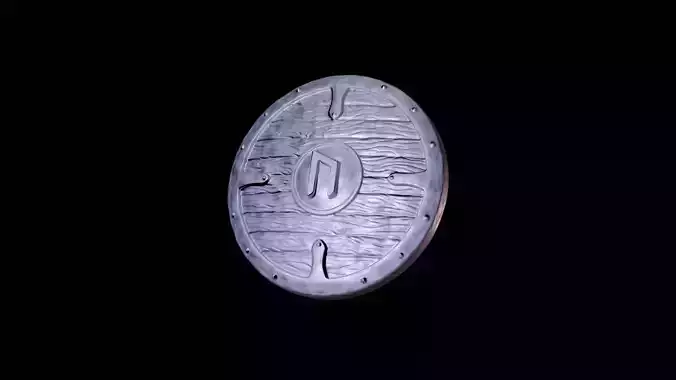 Scandinavian shield with rune Uruz