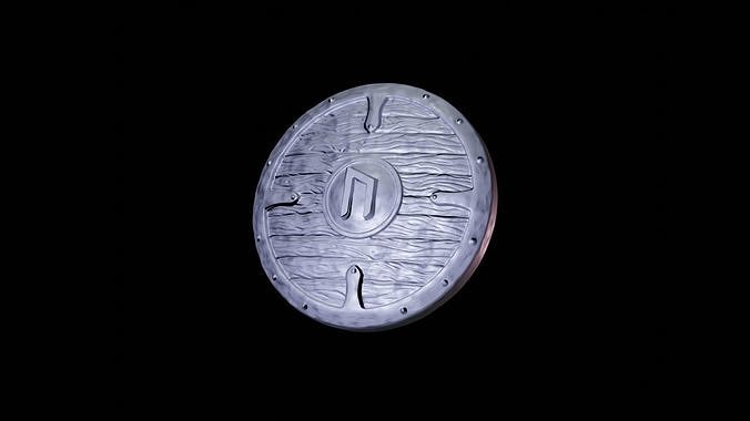 Scandinavian shield with rune Uruz 3D print model