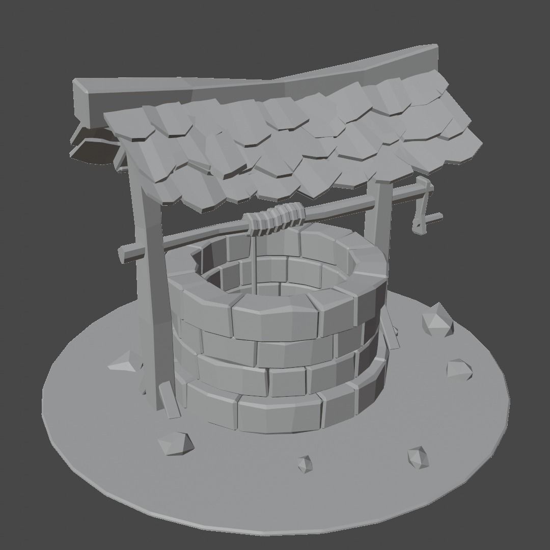 Well in Low-Poly Style Texture_7