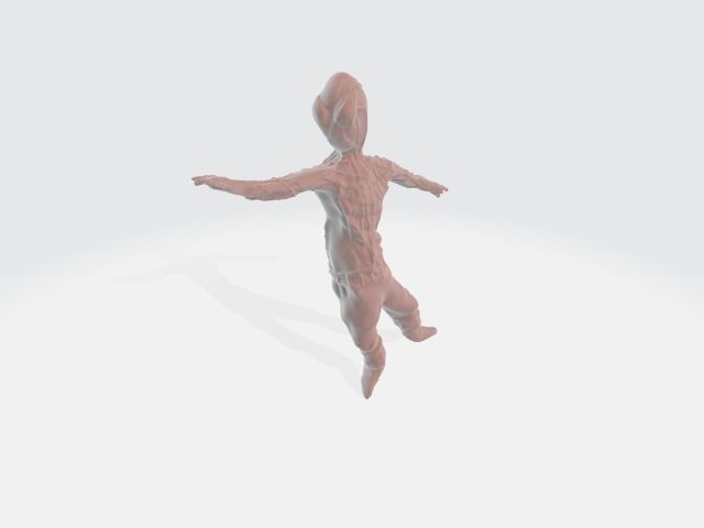 spiderman humanoid flying in air Free 3D model_1