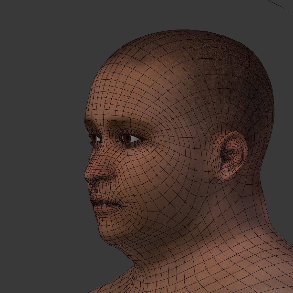 Fat Man Low-poly 3D model_18