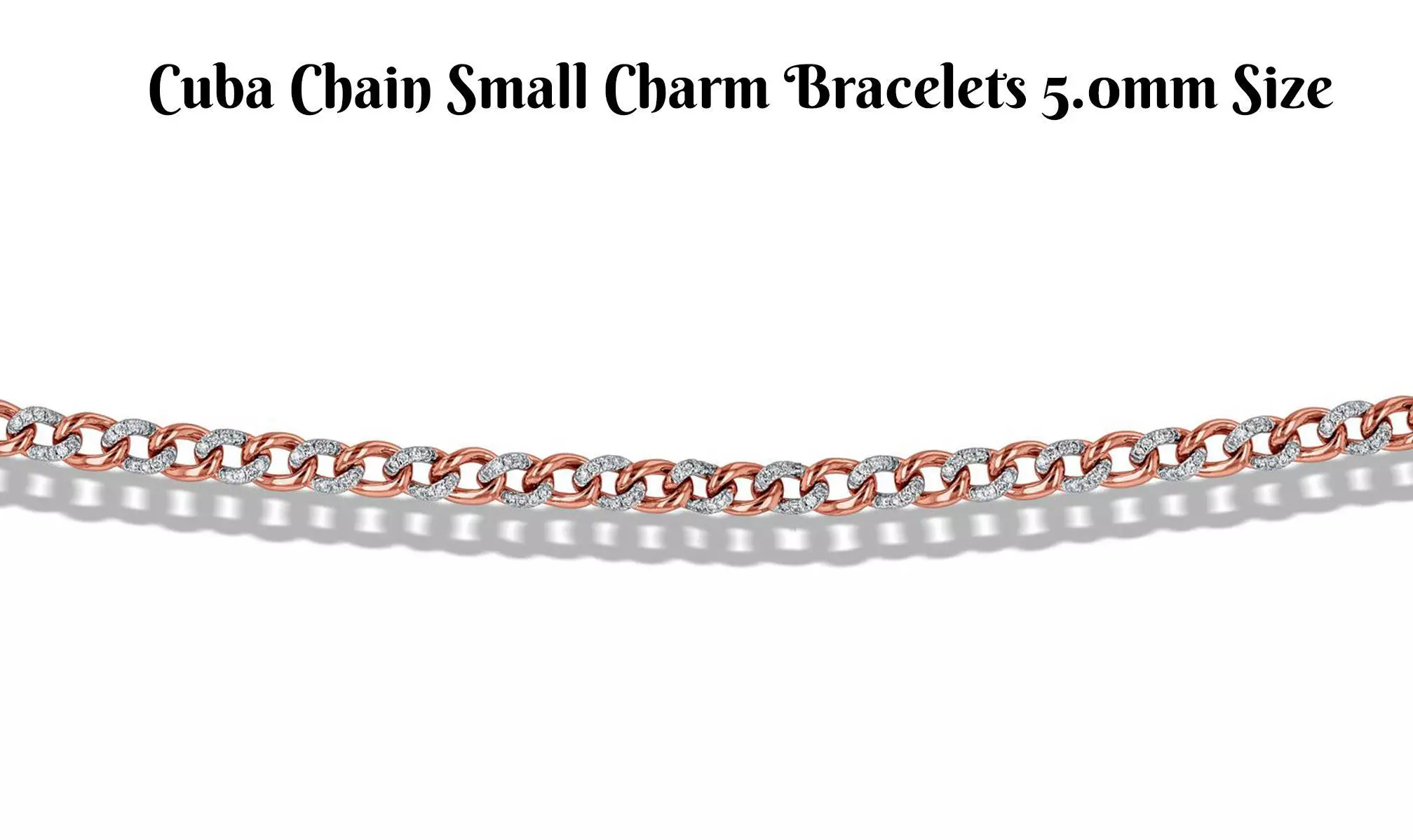 Cuba Chain Small Charm Bracelets 5mm 3D print model_0