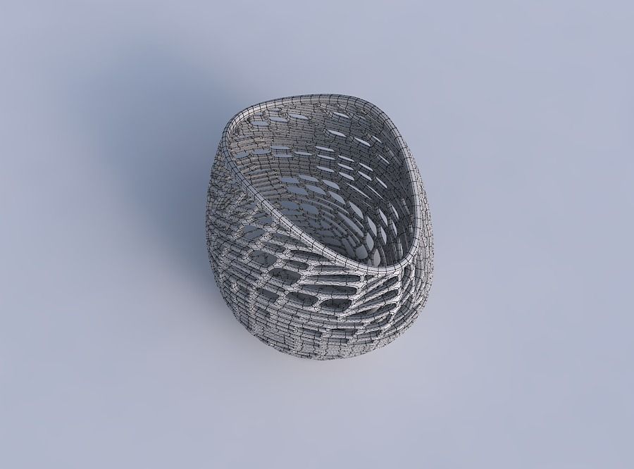 Bowl compressed 3 with twisted lattice tiles 3D print model_6