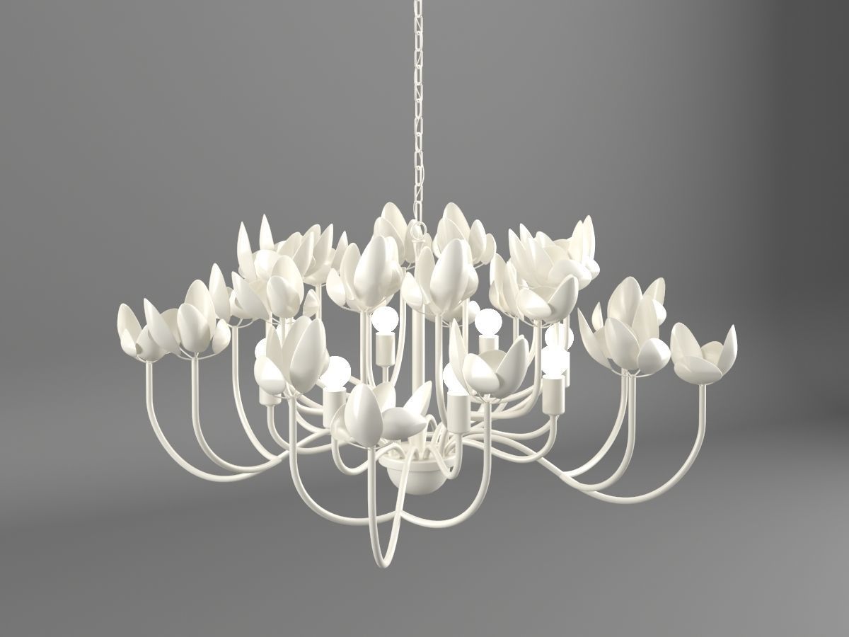 Anthropologie - Gardenia Chandelier 3D model_1