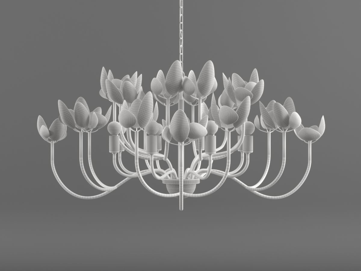 Anthropologie - Gardenia Chandelier 3D model_2
