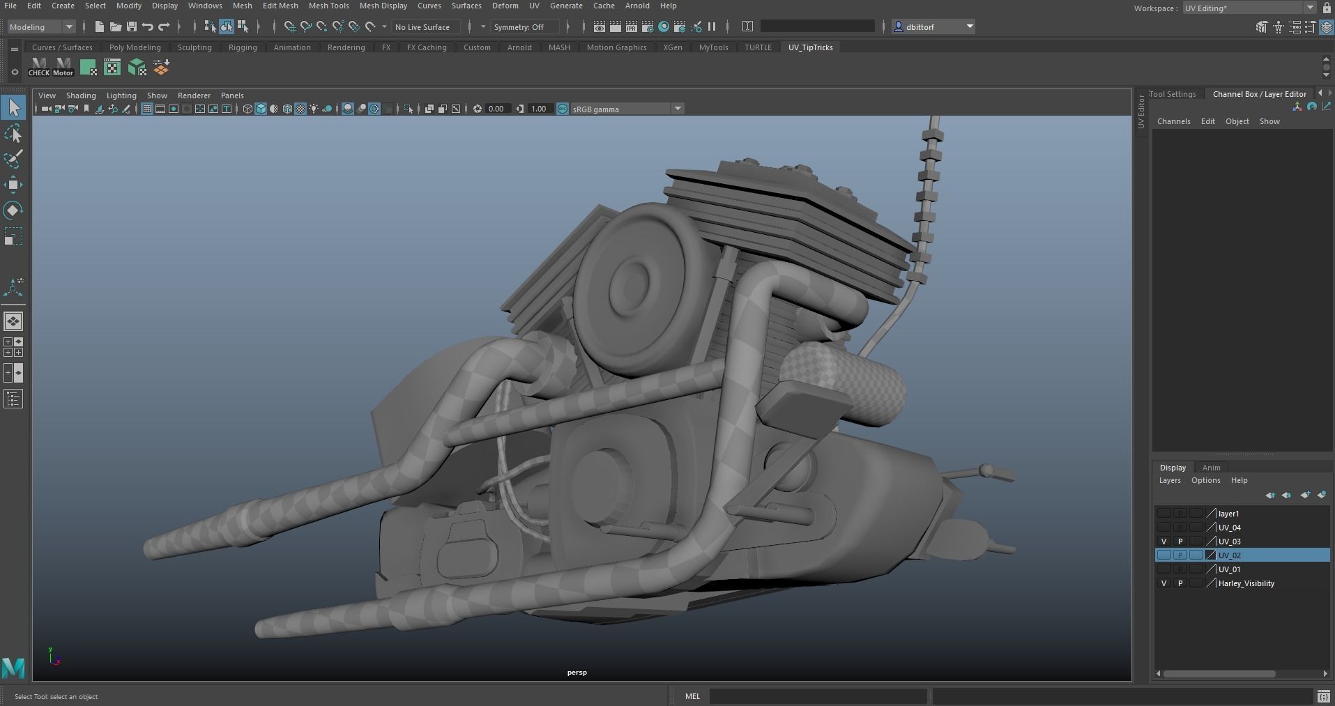 Maya UV Mapping Tutorial 3D model_7